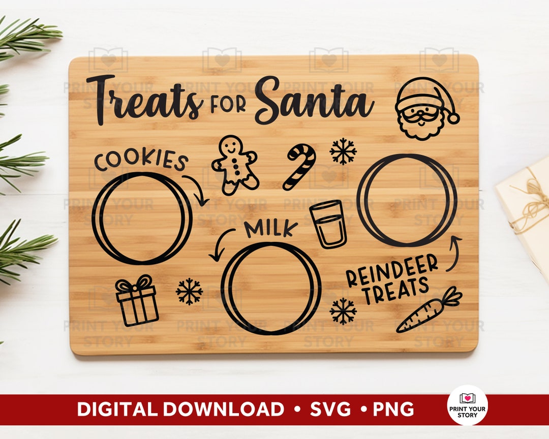 Santa Cookie Tray Svg
