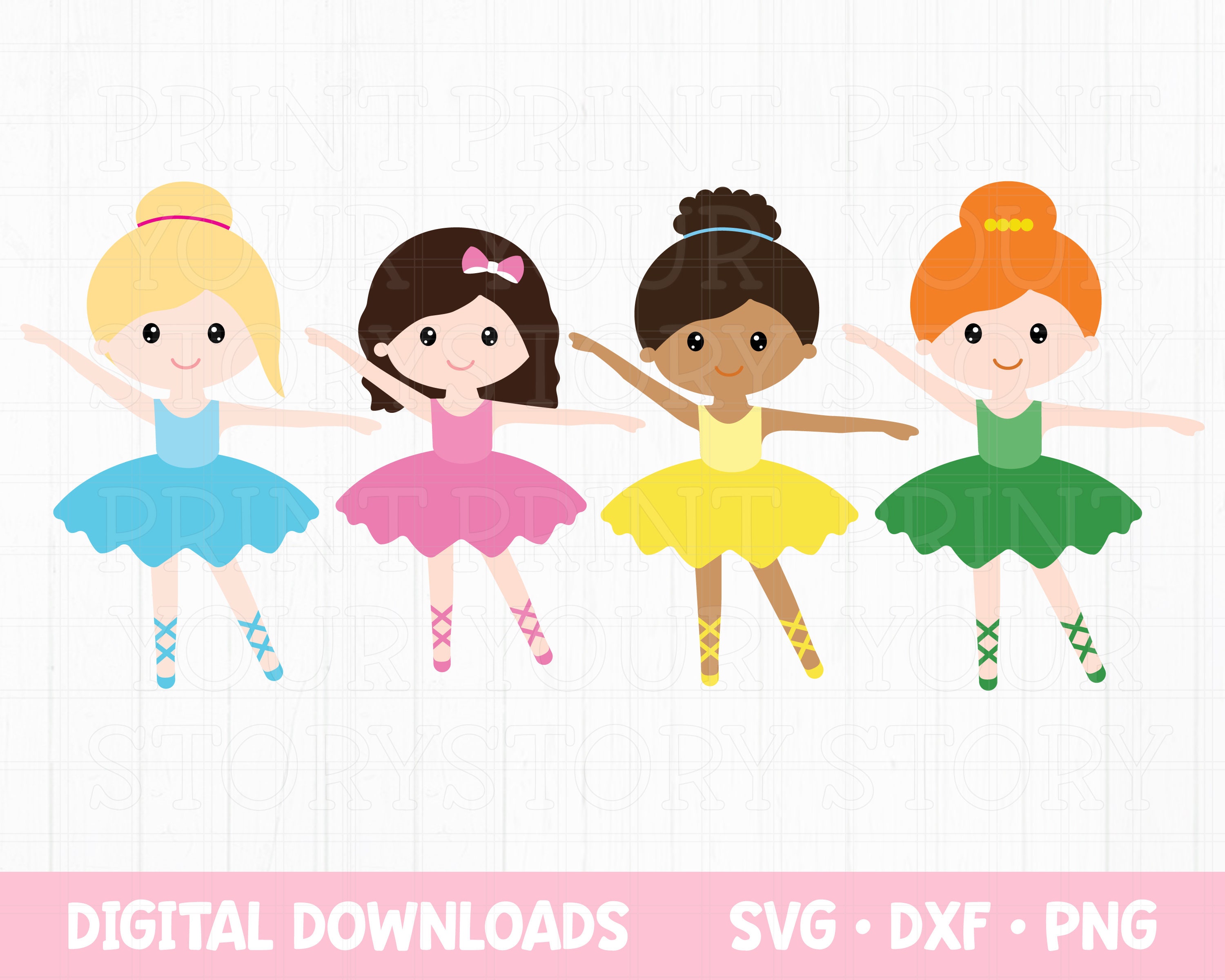 Kids Ballerina Svg