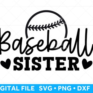Fichier SVG Baseball Sister, Baseball Shirt SVG, Sports SVG file for Cricut and Silhouette, Little Sister Big Sister