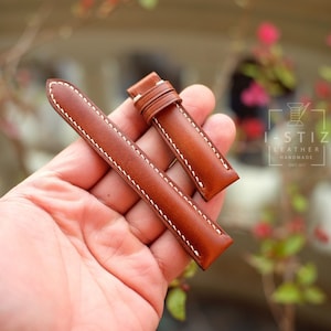 Buttero brown strap,leather watch band handmade,personalized, all size,14mm 16mm 18mm 20mm 22mm 24mm