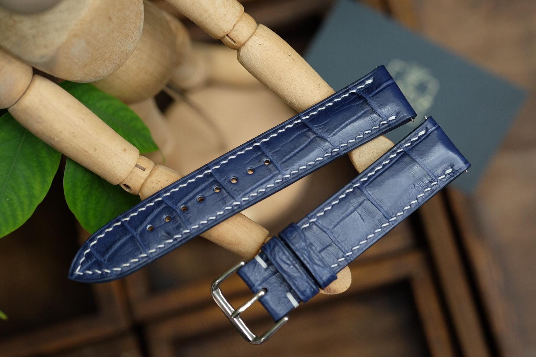 Navy Alligator Strap - Etsy display picture 2