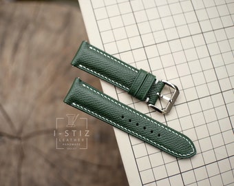 Epsom green strap,calfskin watch band handmade,personalized, all size,12mm 14mm 16mm 18mm 20mm 22mm 24mm