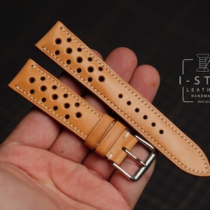 Buttero beige color rally strap,calfskin watch band handmade,personalized, all size,12mm 14mm 16mm 18mm 20mm 22mm 24mm