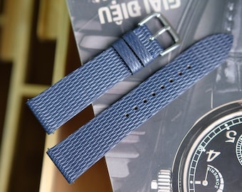 Argyle navy leather strap,calfskin watch band handmade,personalized, all size,12mm 14mm 16mm 18mm 20mm 22mm 24mm