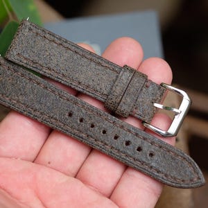 Correa de piel de becerro marrón craquelada: correa de cuero hecha a mano, tamaño personalizado