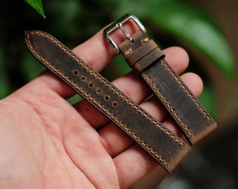 Calf leather watch band handmade,personalized, all size,12mm 14mm 16mm 18mm 20mm 22mm 24mm