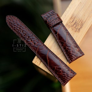 Ostrich leg brown strap,leather watch band handmade,personalized, all size,14mm 16mm 18mm 20mm 22mm 24mm