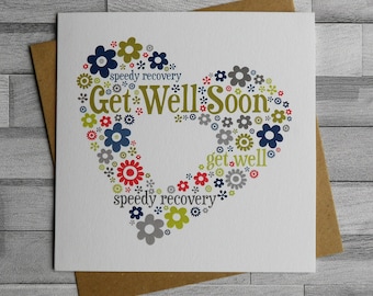 Get Well Soon - Speedy Recovery - Support - Caring - Recovery - Off Work - Feeling Unwell - Illness