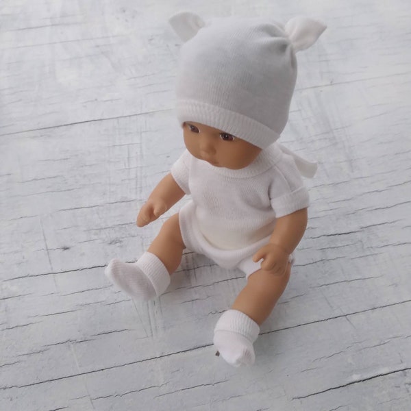 Caring for Bitty Baby 8"/Diaper for baby 8 inch/ Bodysuit Hat Socks Diaper for Doll 8"/ Clothes for 8 inch doll