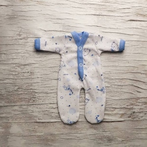 4"/5"/6"/7"/8"/9"/10" jumpsuit- slipper Blue toys for doll/ Clothes for baby doll/ Bitty Baby 8" slipper clothing