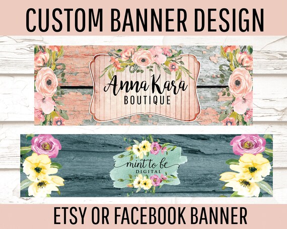 Custom Etsy Banner Custom Facebook Banner Custom Etsy Shop Etsy