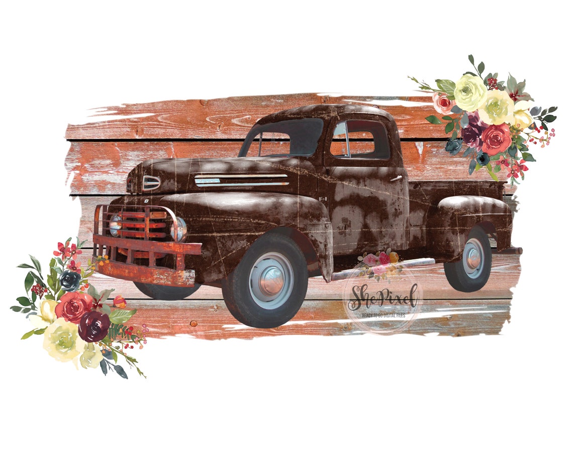 Vintage Truck Clipart Old Truck Clip Art Rusty Pickup vrogue.co