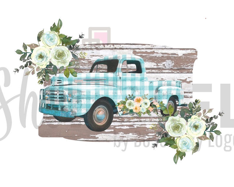 Vintage Truck Clipart Old Truck Sublimation Design Digital