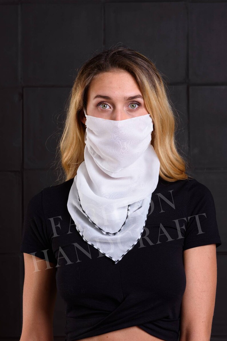 Silk Scarf Face mask women // Reusable Face Masks // Adult Etsy