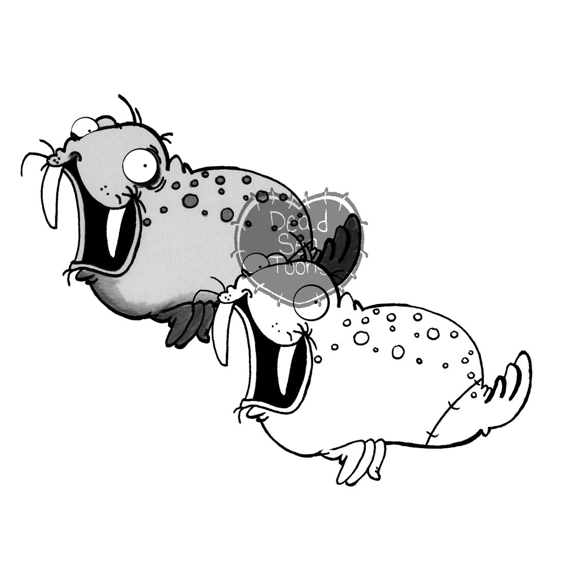 DST Walrus Instant Download Digital Stamp - Etsy