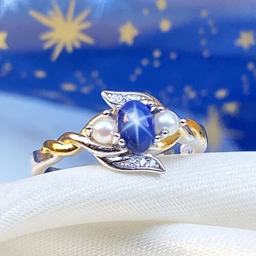 ACOTAR Feyre Wedding Ring Star Sapphire Stone Night Court - Etsy