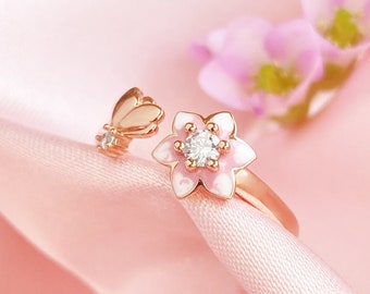 Color Blossom Mini Star Ring, Pink Gold, Pink Mother-Of-Pearl And Diamond -  Categories