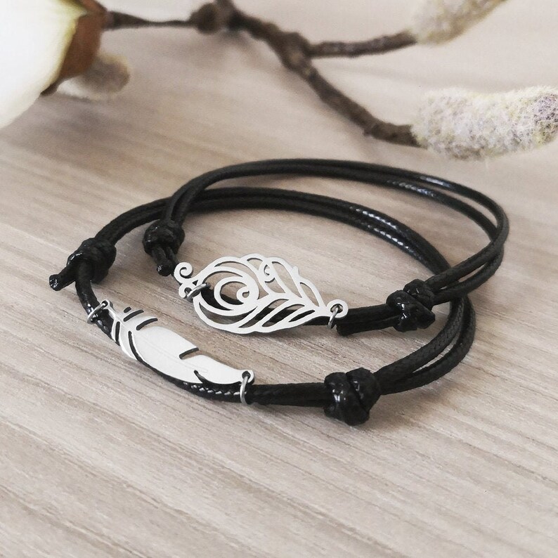 Friendship Bracelet Couples Bracelet Gamer Gift Matching Bracelet Rakan and Xayah Friendship Bracelet Rakan Xayah Feathers