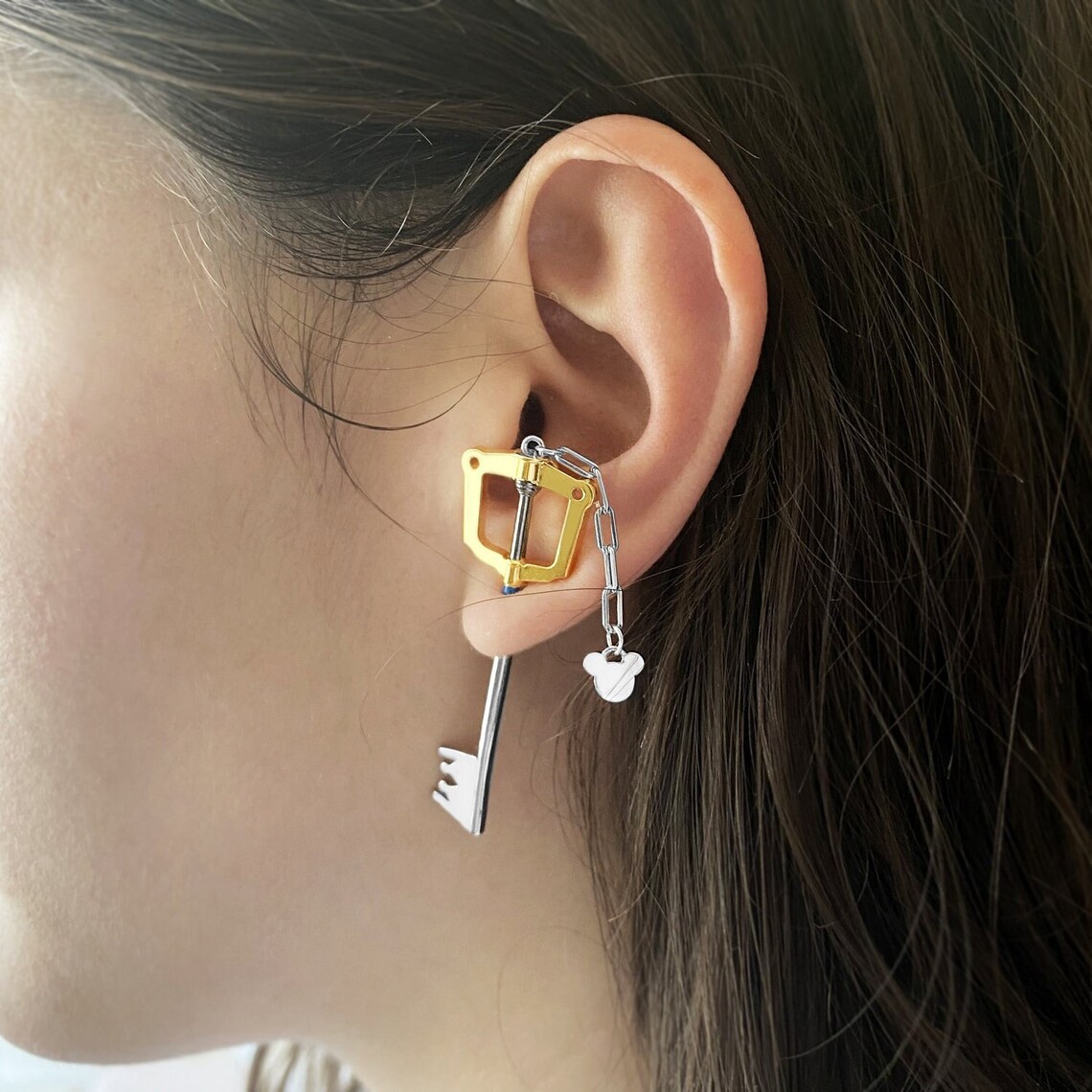 Single Kingdom Key Earrings Keyblade Earrings Kingdom Hearts Etsy