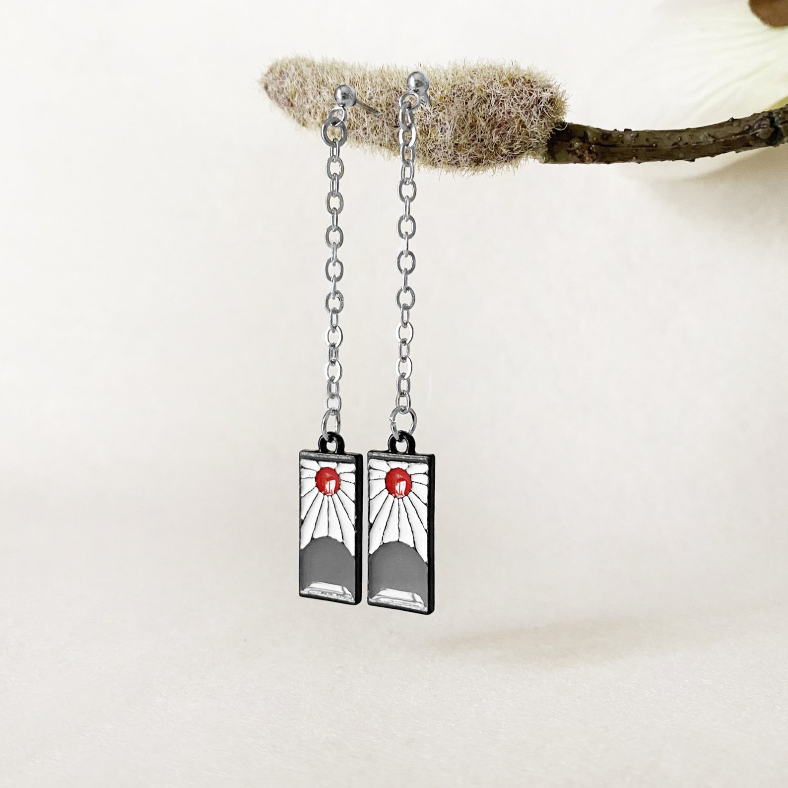 Hanafuda Japanese Earrings Japanese Style Earrings Anime Etsy Canada