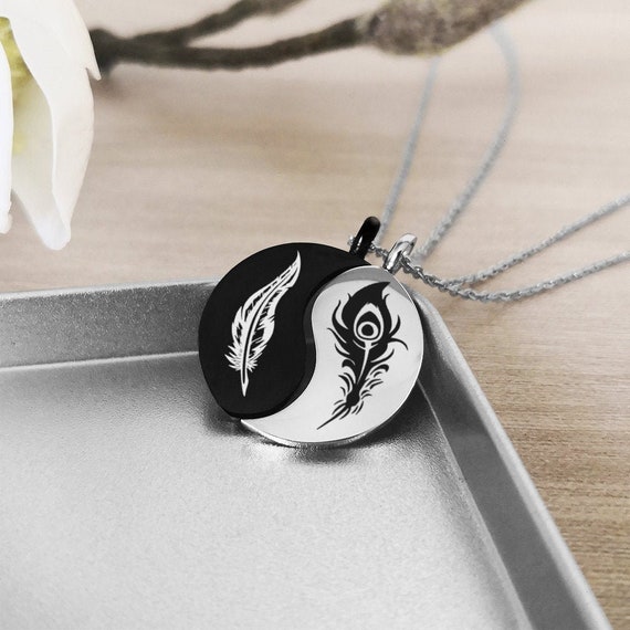 Tear & Share Silver Yin Yang Necklace Pack