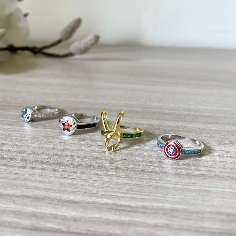 Loki Ring 925 Plata de ley Loki Helmet Ring Loki Ring de Etsy