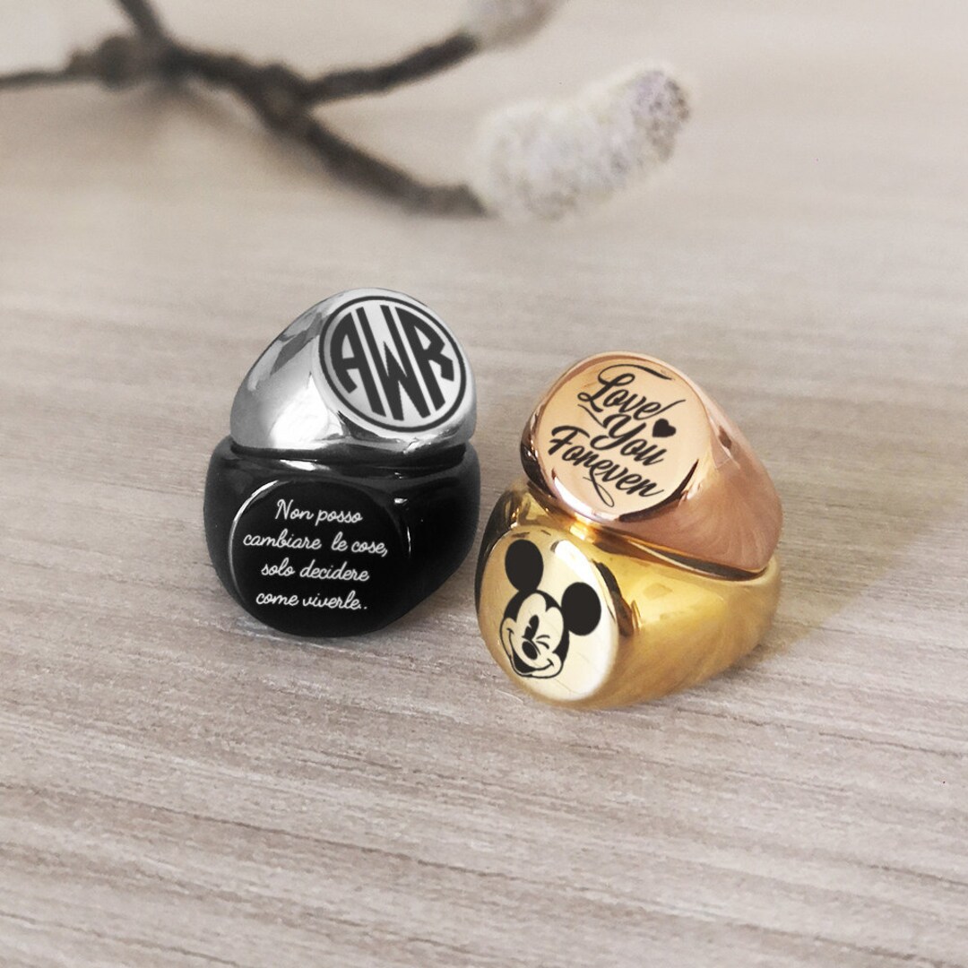 Custom Pinky Ring Personalized Ring Custom Ring Custom Name Etsy