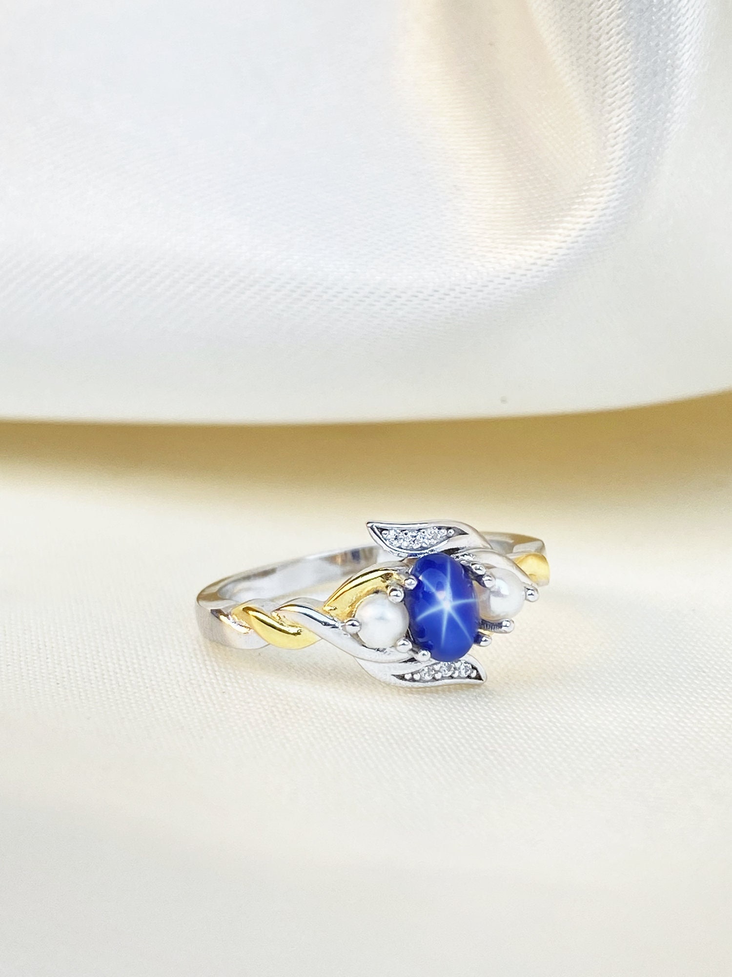 ACOTAR Feyre Wedding Ring Star Sapphire Stone Night Court - Etsy