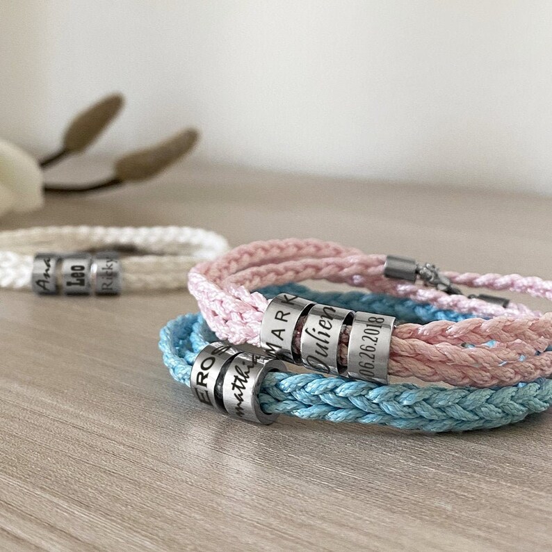 Custom Partner Bracelet Custom Beaded Bracelet Family Etsy