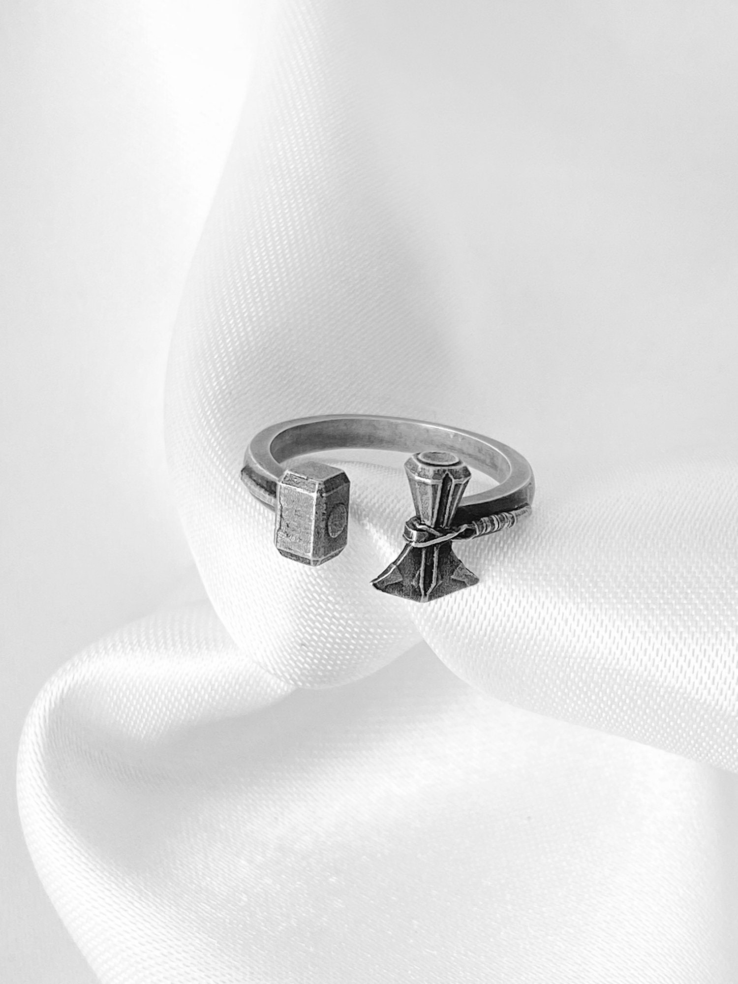 Mjolnir & Strombreaker Hammer Ring Jane Mjolnir Stormbreaker Etsy UK