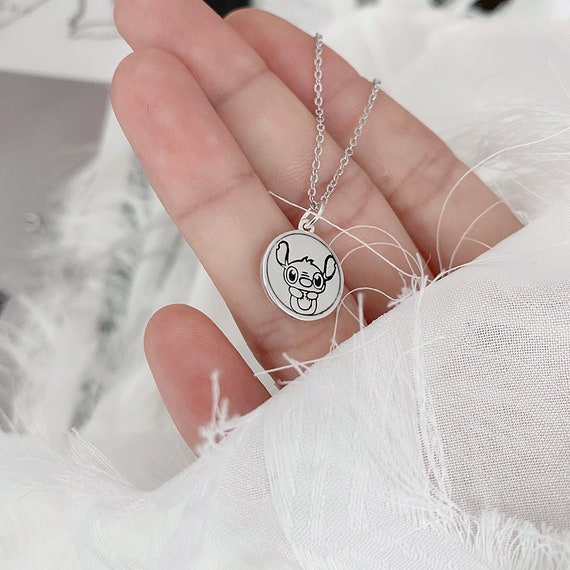 snoopy necklace sterling silver