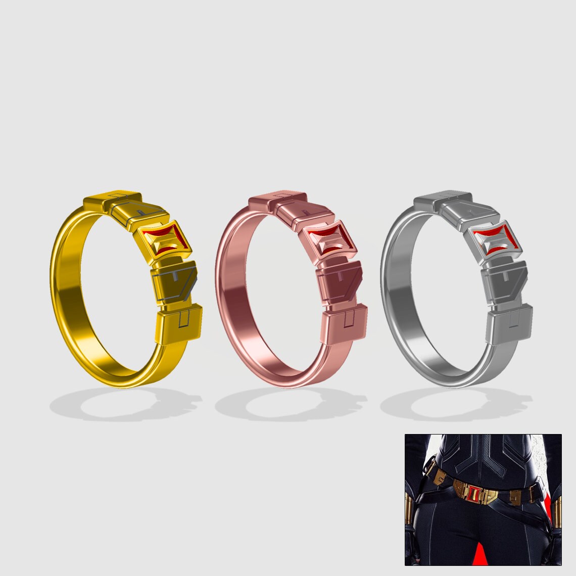 Black Widow Ring Natasha Romanoff Belt Black Widow Marvel Etsy