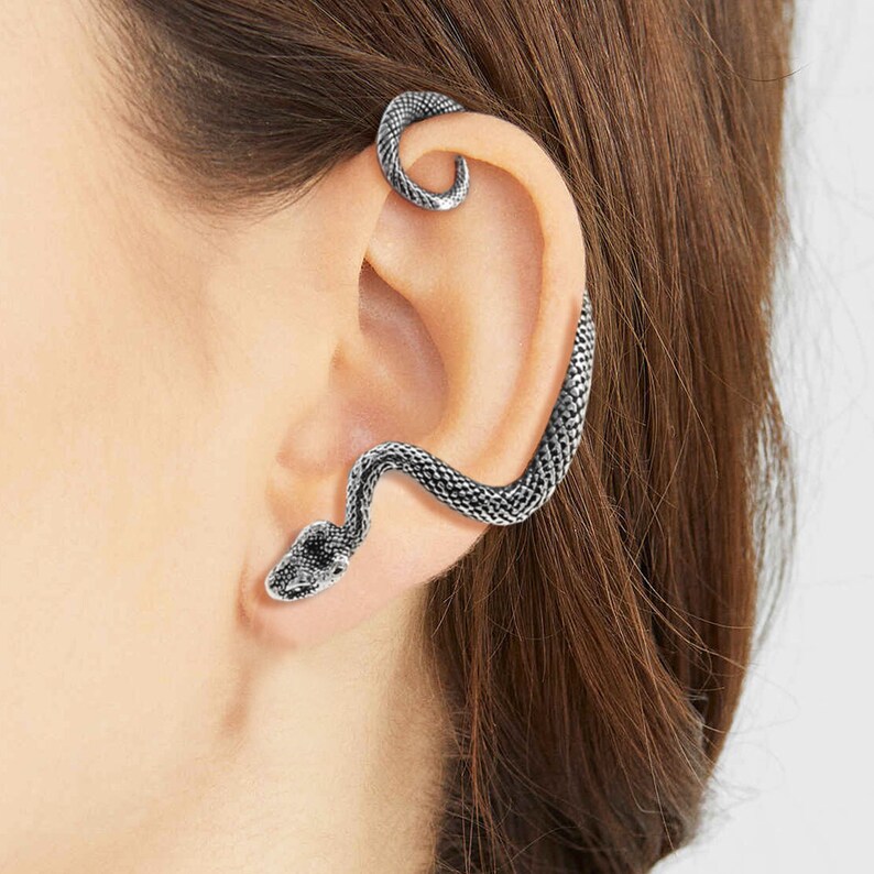 Single Snake ear Cuff Serpent Ear Cuff Snake Cuff Earring | Etsy