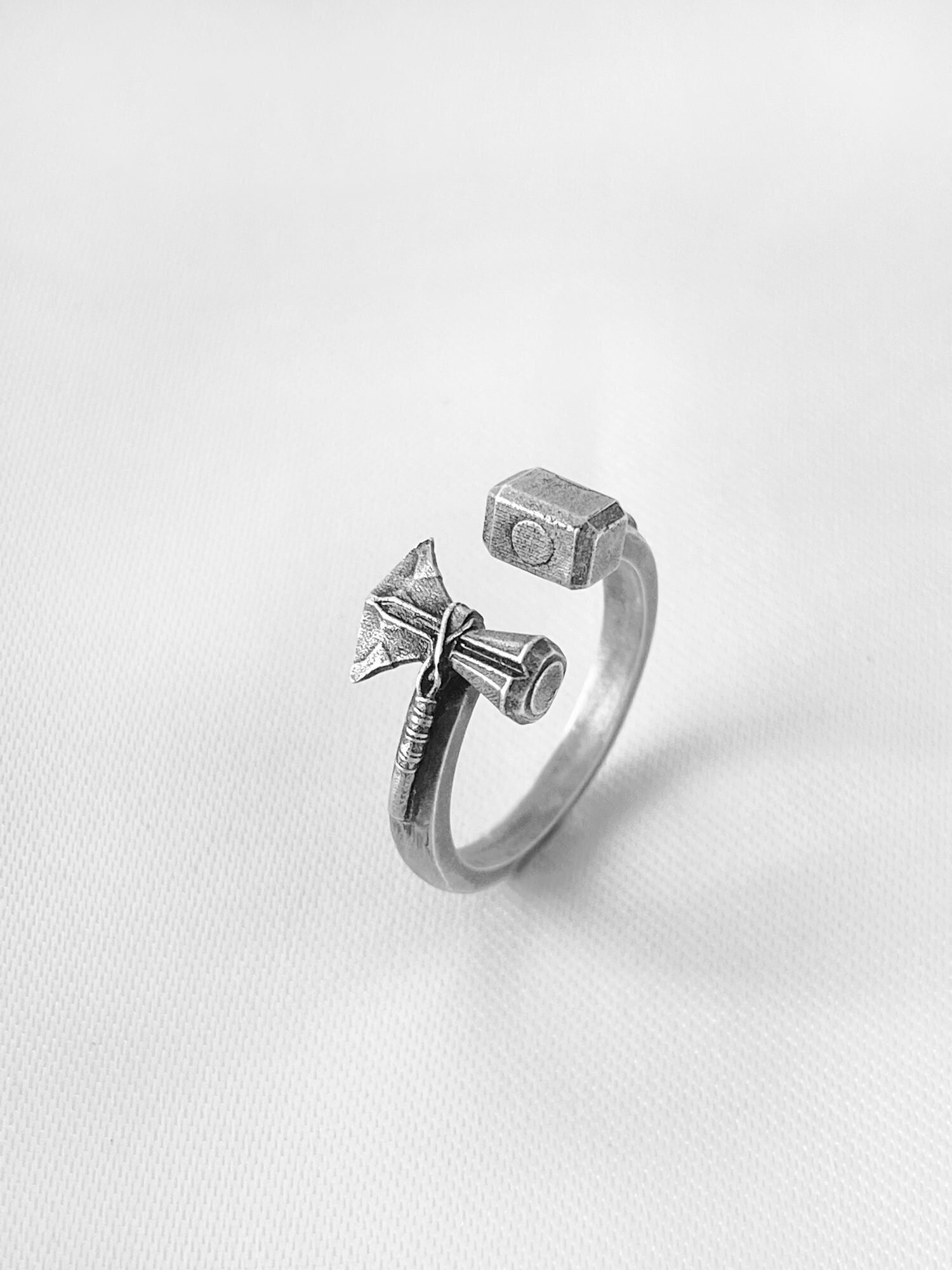 Mjolnir & Strombreaker Hammer Ring Jane Mjolnir Stormbreaker Etsy