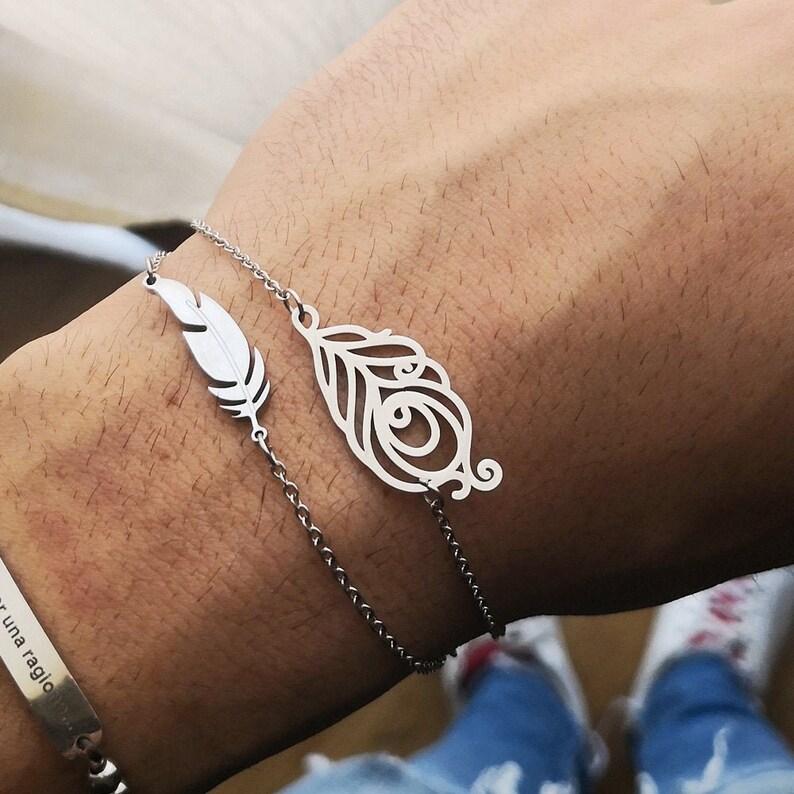 Friendship Bracelet Couples Bracelet Gamer Gift Matching Bracelet Rakan and Xayah Friendship Bracelet Rakan Xayah Feathers