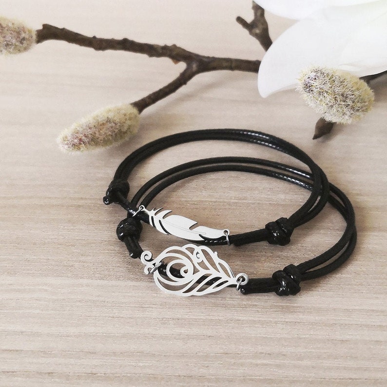 Friendship Bracelet Couples Bracelet Gamer Gift Matching Bracelet Rakan and Xayah Friendship Bracelet Rakan Xayah Feathers