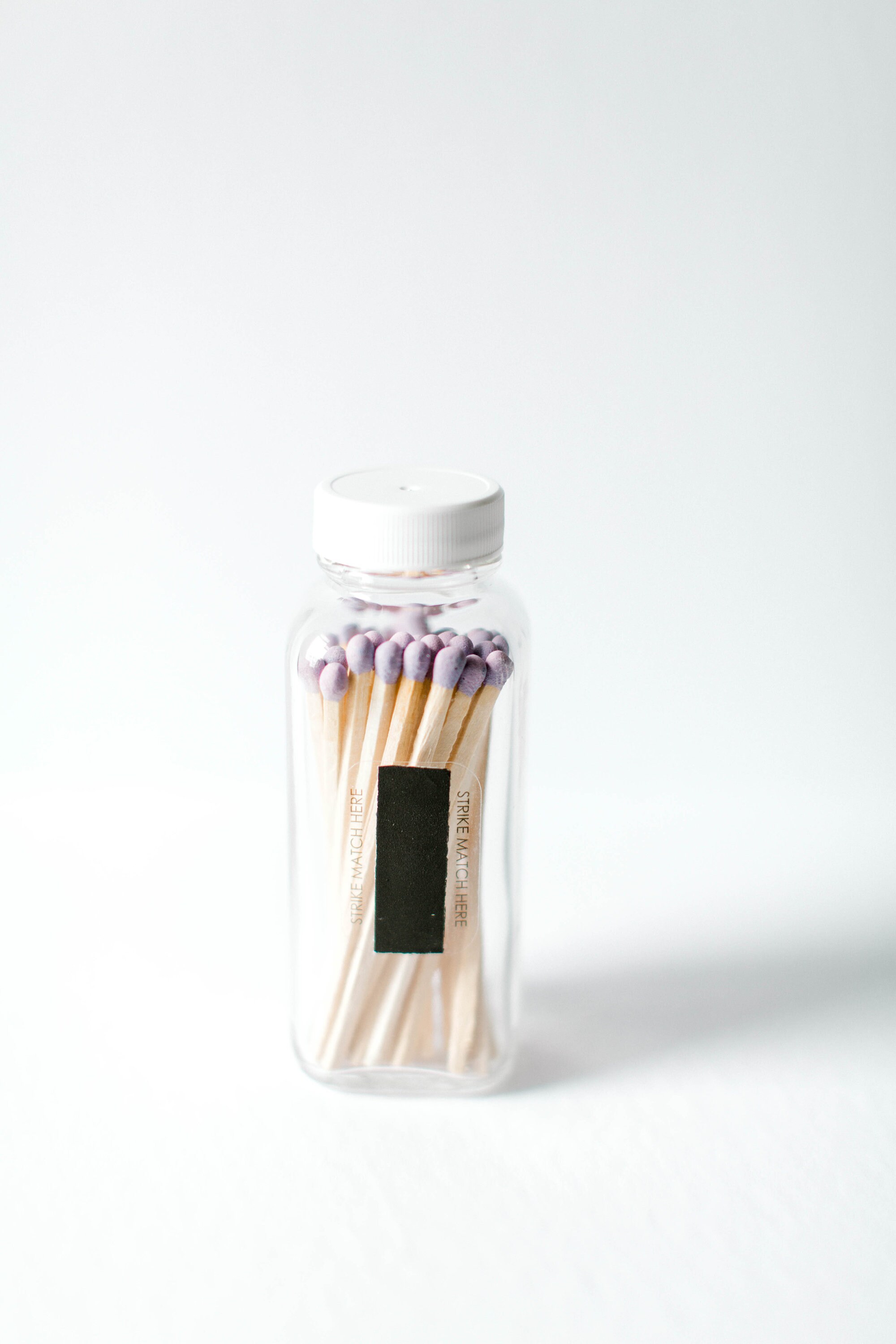 Long Stick Matches Glass Bottle LILACGREY Tip Matchsticks Etsy Canada