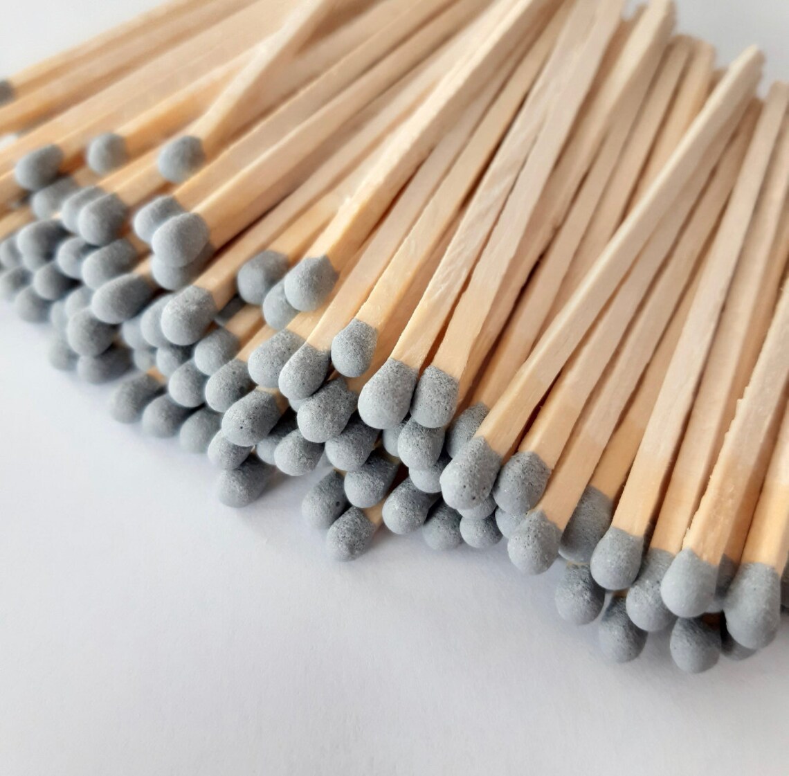 3 PACK Long Stick Matches Glass Bottle GREY TIP Apothecary Etsy