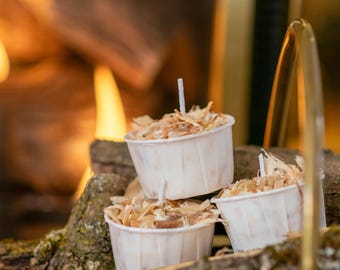 Cozy Fire Starters, Soy Wax Kindling Pods for Fireplace & Campfire, Natural Fire Lighters, Wood Stove Starter, Camping Essentials Gift