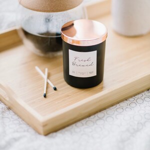 Fresh Cotton 200g Luxury Scented Black Candle With Rose Gold Lid Fresh Cotton 200g Luxury Scented Black Candle With Rose Gold Lid