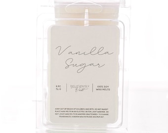 VANILLA SUGAR - Soy Wax Melt Pack 6pc VEGAN