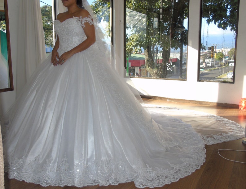 Wedding Dress Ball Gown Corset Off The Shoulder Pure Etsy