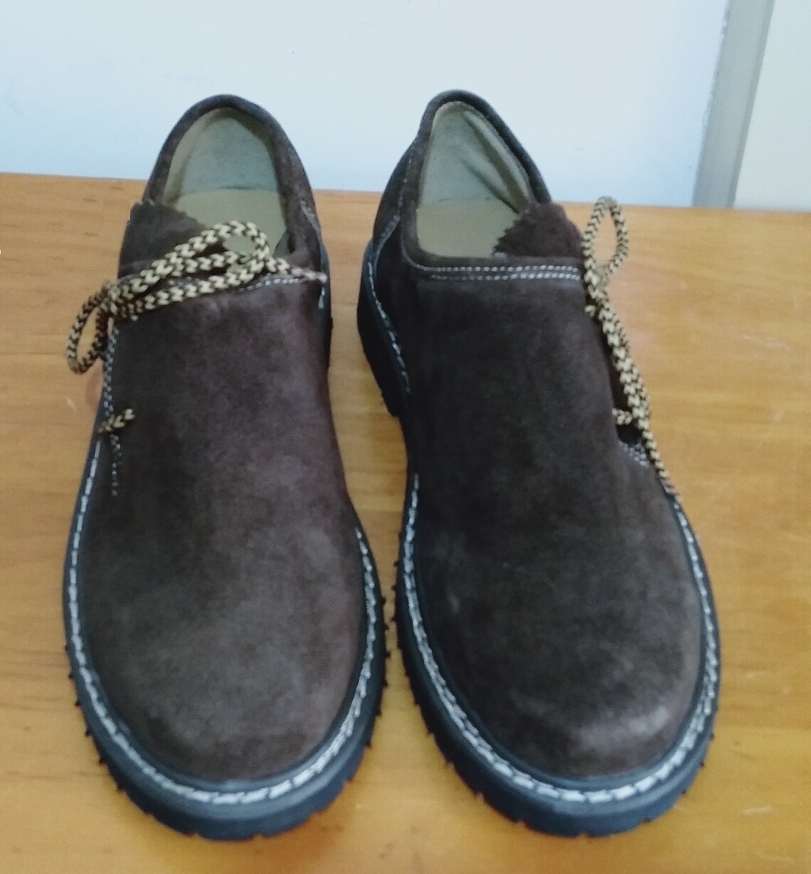 German Men Traditional Oktoberfest Bavarian Shoes Dark Brown Etsy