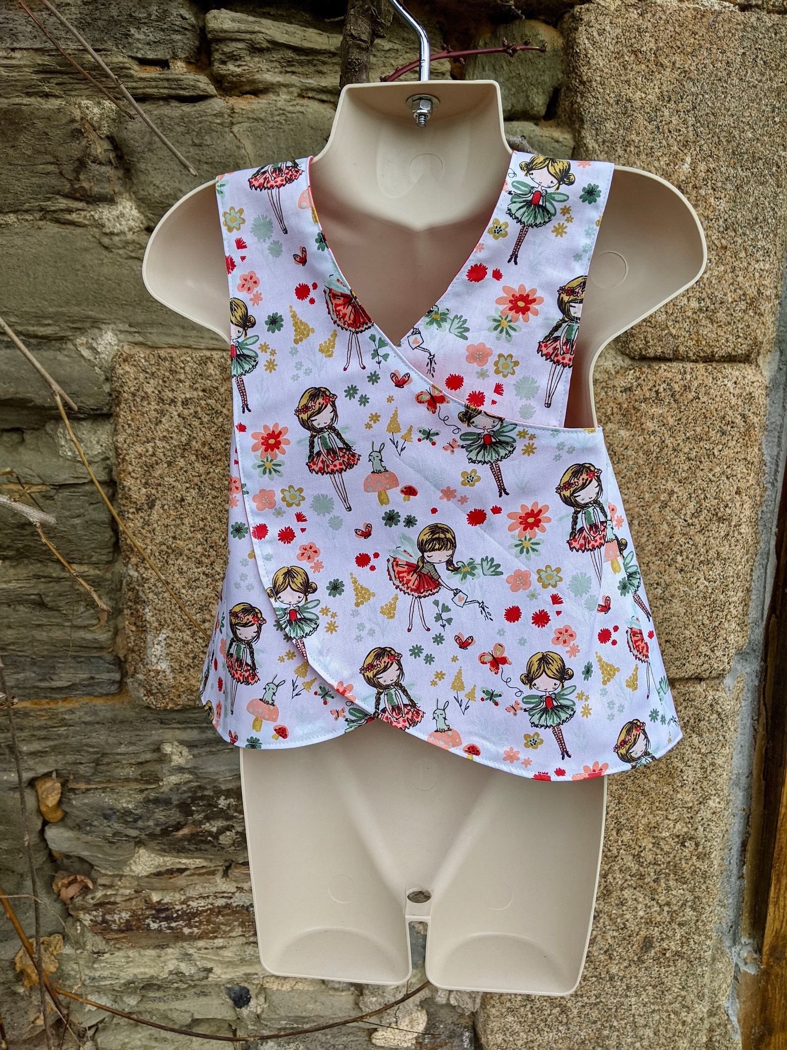 A Home Made Pretty Wrap Around Baby Dress Apron Style With - Etsy