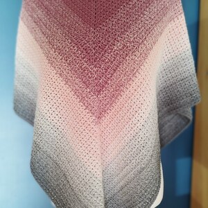 A Lovely soft and colourful shawl Handmade crocheted and perfect for the spring and summer in a quality Cotton/Polyacryl.