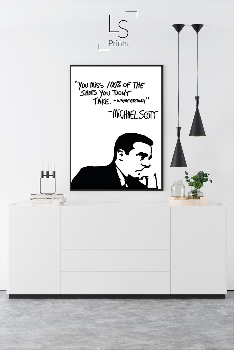 The office Michael Scott Wayne Gretzky Quote The office Quote | Etsy