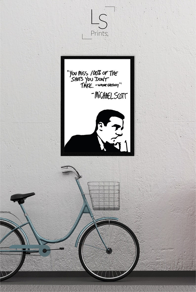 The office Michael Scott Wayne Gretzky Quote The office Quote | Etsy I Miss Home Quotes