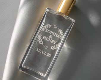 Engraved Wedding Perfume Bottle | Custom Wedding Gift