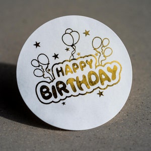 Personalisierte Geburtstag folierte Aufkleber/Geburtstagsparty Etiketten/Geburtstags-Gastgeschenke/Geburtstags-Partydekoration/Partytaschen Aufkleber/Folie Aufkleber