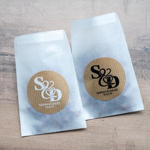 Pegatinas con monograma Kraft personalizadas/Etiquetas personalizadas/Pegatinas Kraft marrón/Pegatinas de boda personalizadas/Etiquetas de boda/Sellos de sobre/Pegatinas rústicas